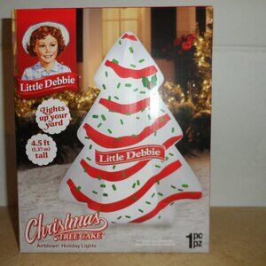 Little Debbie Christmas Tree Cake Airblown Holiday Lights 4.5 ft Inflatable-New
